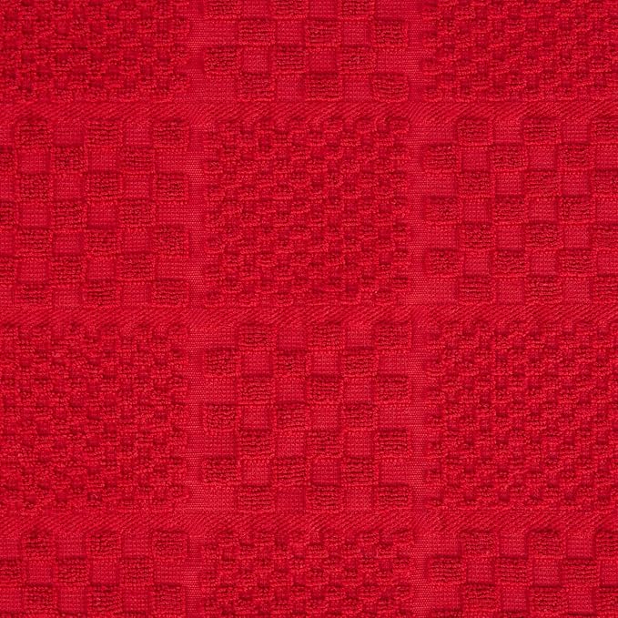 KITCHENAID Quilted Cotton Terry Cloth Oven Mitt, Pot Holder, Kitchen Towel 4-Pack Set, Heat Resistant, Silicone Grip, Gift Set, Passion Red, 16"x26", 7"x13" & 7"x10"