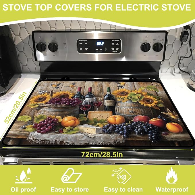 Stove Top Covers for Electric Stove, Glass Stove top Cover 28"x 20"