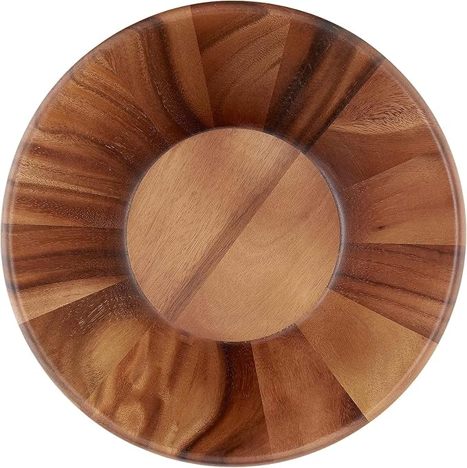 Lipper International Acacia Round Flair Bowl
