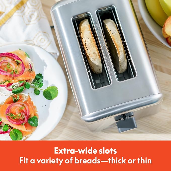 bella 2 Slice Toaster, Extra Wide Slots, Stainless Steel