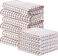 Homaxy Kitchen Towels and Dishcloths Set, Set of 12, Brown | Cotton Terry Kitchen Dish Towels, Super Soft and Absorbent Dish Cloths, 16 x 25 and 12 x 12 Inches