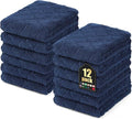 Homaxy 12 Pack Super Soft Absorbent Dish Towels, 10" x 20", Navy Blue | Coral Velvet, Nonstick Oil Fast Drying Microfiber Cleaning Cloth, No Lint Dishcloths for washing and drying