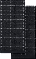 Homaxy 100% Cotton Terry Kitchen Towels, 2 Pack, Black | Ultra Soft and Absorbent Dish Towels for Kitchen, Suitable for Drying and Washing Dishes