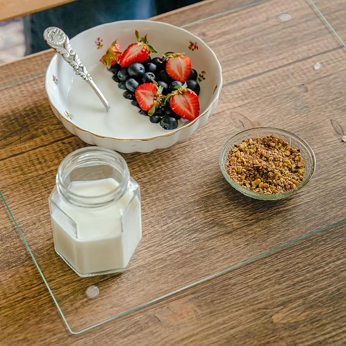 Mymonfif Tempered Glass Cutting Board for Kitchen, Clear Glass Board for Countertop, with Non-Slip Feet, Heat Resistant, Extra Large Size 16x20" 1Pcs