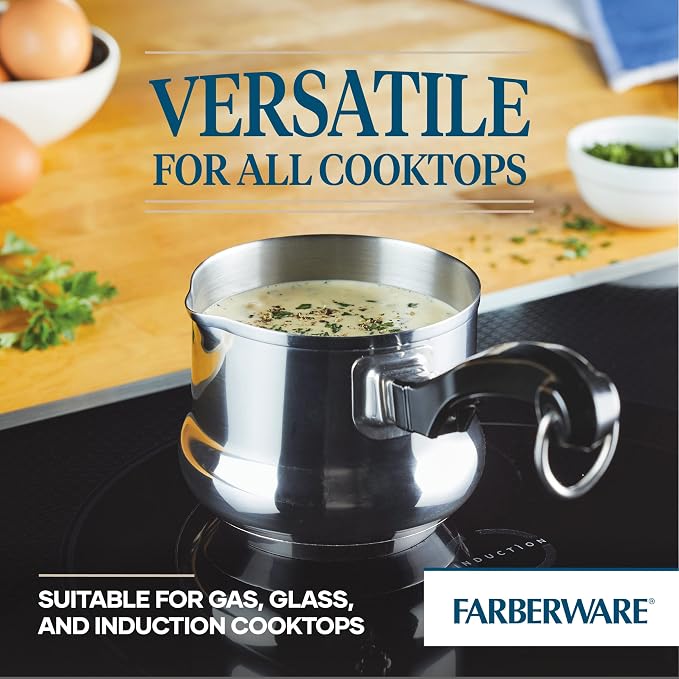 Farberware Classic Series Stainless Steel Butter Warmer, Melting Pot, Milk Warmer Pot