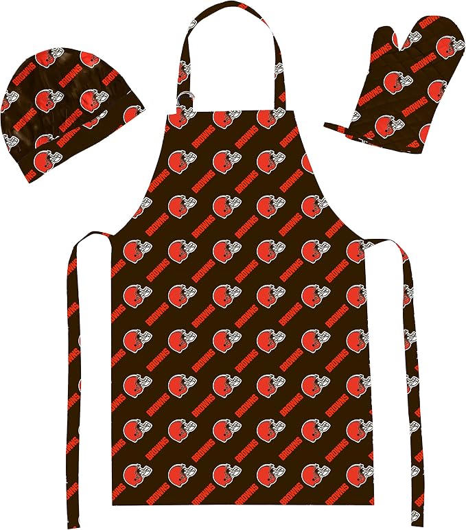Northwest NFL unisex-adult 3-piece Apron, Oven Mitt and Chef Hat Set