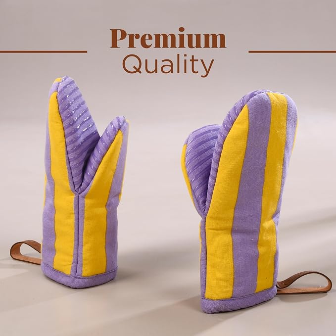Folkulture Halloween Oven Mitts, Set of 2, Heat Resistant - (5.75"x9") | 100% Cotton, Non Slip, Heat Resistant, Silicone, Mini Mits with Hanging Loop, Kitchen Décor, Cooking Gifts, Halloween Décor