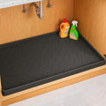 Jin&Bao Under Sink Mat 28" x 22" Waterproof Silicone Cabinet Kitchen Liner | Silicone under kitchen sink mat,cabinet protector,bathroom shelf liner,raised edge,anti-slip,easy to clean & dishwasher safe