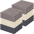 Homaxy 100% Cotton Waffle Weave Kitchen Dish Cloths 18-Pack, Mixed Color | 12 x 12 Inches, Ultra Soft Absorbent Dish Towels, Quick Drying Dish Rags with Hanging Loop