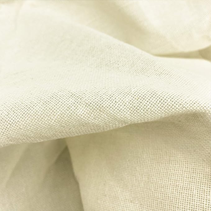 Traditional THAI Sticky Rice 24 Inch Round 6 Pack Reusable Cheesecloth, Grade 90 Triple Stitched Hem, Chef Quality, 100% Unbleached Cotton Fabric for Straining and Cooking