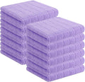Homaxy 100% Cotton Terry Kitchen Towels, 12 Pack, Lavender | Ultra Soft and Absorbent Dish Towels for Kitchen, Suitable for Drying and Washing Dishes