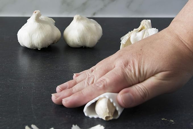 Garlic Peeler - Silicone Easy Roll Garlic Roller Tube | Sturdy Thick Odor Free Silicone - Removes Garlic Peels in Seconds - Peels Multiple Cloves - BPA Free