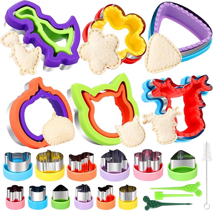 laxizar 18 Pcs Sandwich Cutters Cookie Cutters Uncrustable Bread Maker