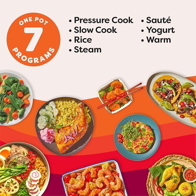 Instant Pot 4QT RIO Mini 7-in-1 Multi-Cooker, Pressure Cooker, Slow cook, Sauté, Steam, Rice Maker, Yogurt, & Warmer, Black, 4 Quarts