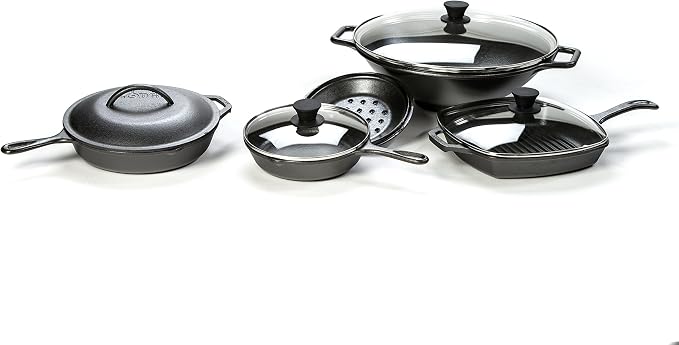 Lodge Round Tempered Glass Lid - Versatile Glass Lid for 8 Inch Skillets and Pans - Dishwasher Safe and Oven Safe up to 400° (Pack of 3)