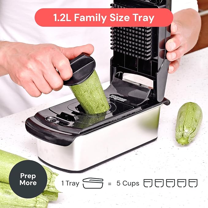 Fullstar Pro Original Vegetable Chopper & Mandoline Slicer Kitchen Gadget | 14 in 1 Veggie Slicer, Onion & Fruit Cutter with Sharp Stainless Steel Blades & Container (Stainless Steel)
