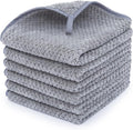 MaopaoBeauty Washcloth Set for Bathroom - Quick Drying - Ultra Soft Microfiber Absorbent Towel for Bath Fitness, Gym, Shower, Hotel, and Spa - 13x13 Inch | Set of 6, Grey