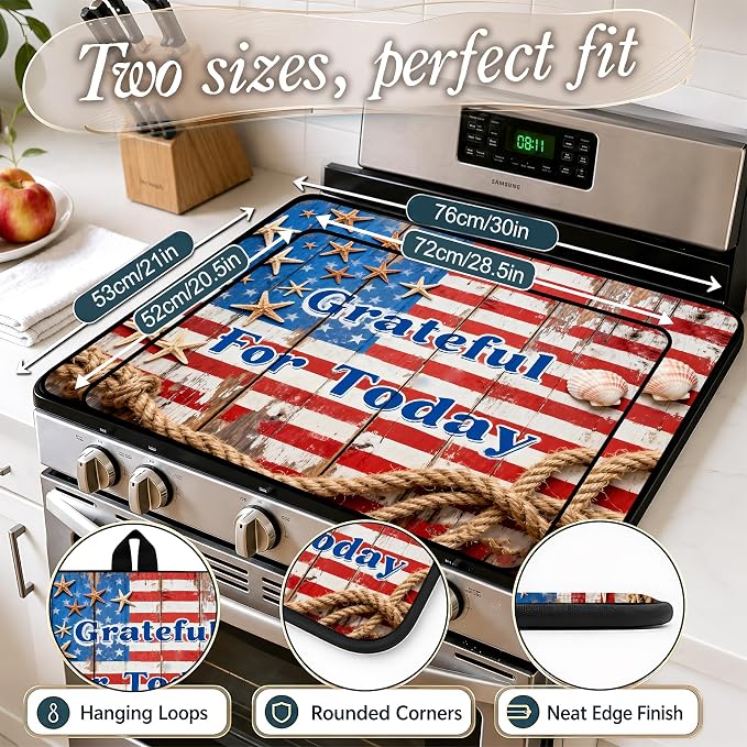 Stove Top Covers with A Non-slip Rubber Coating | protect Your Stove from Scratches, Extend Countertop Space, and Add A Classic Kitchen Touch
