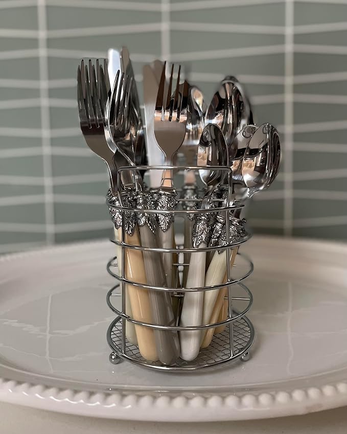 Gypsy Color Baroque Bone Mix & Match Stainless Steel Flatware Collection, Set of 16