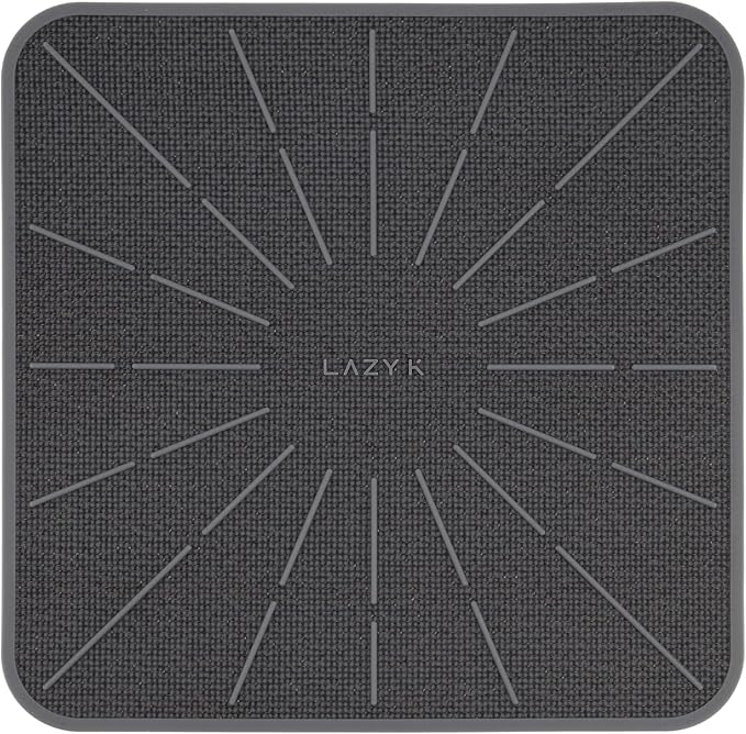 Induction Cooktop Mat - Silicone Fiberglass Scratch Protector - for Magnetic Stove - Non slip Pads to Prevent Pots from Sliding during Cooking - Square (9inches) Gray
