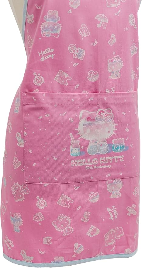 Hello Kitty Print 28" Adult Apron and Pot Holder Set