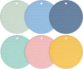 Boao 6 Pack Silicone Trivets Mat, Hot Pad Mat, Pot Holder, Silicone Hot Pad for Kitchen Counter (Morandi Color)
