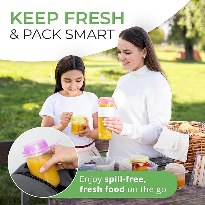 Orblue Silicone Stretch Lids 6-Pack Small for Fresh Food Storage - Seal in Flavors, Keep Food Fresh and Reduce Waste Lilac