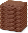 Homaxy 100% Cotton Waffle Weave Kitchen Dish Towels 6-Pack, Caramel | 13 x 28 Inches, Ultra Soft Absorbent Dish Towels, Quick Drying Cleaning Towels