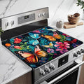 Watercolor Butterfly Floral Stove Top Covers for Electric Stove, Electric Gas Stove Pad Heat Resistant Range Cooktop Protector for Home Decor Kitchen 28"x20"