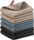 Nialnant 6 Pack Kitchen Hand Towels,100% Cotton Dish Towels for Kitchen,Extra Soft & Absorbent Dish Cloths for Washing Dishes,Cleaning Rags