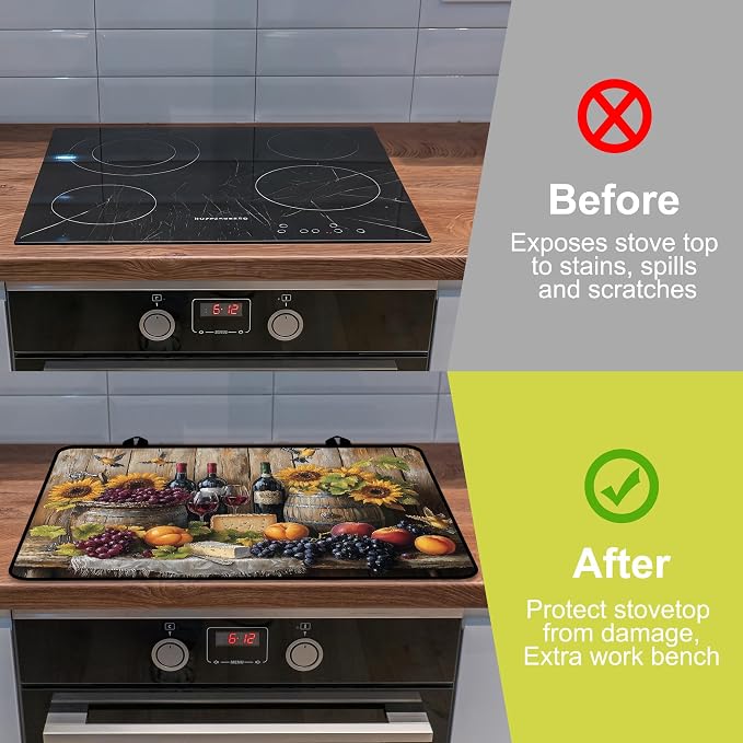 Stove Top Covers for Electric Stove, Glass Stove top Cover 28"x 20"