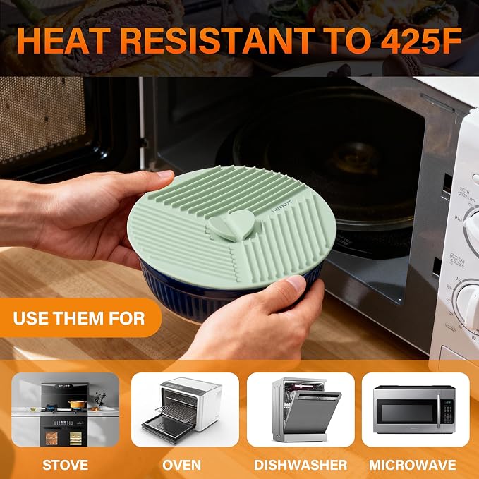 Silicone Lids for Bowls,Pot Holders - 9-Pack Kitchen hot Pads & Microwave Splatter Cover Food Storage Universal Multi-Use Lid & Trivet Mats for Pans,Plates,Cups Heat Resistant Dishwasher Safe