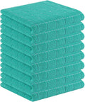 Homaxy 100% Cotton Terry Kitchen Towels, 8 Pack, Turquoise | Ultra Soft and Absorbent Dish Towels for Kitchen, Suitable for Drying and Washing Dishes