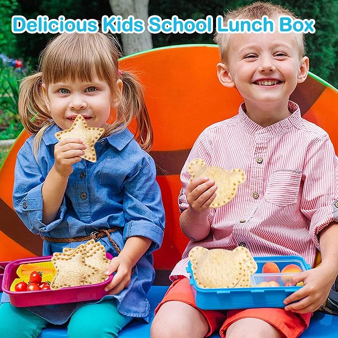 8 pcs Sandwich Cutters for Kids Lunch, Breakfast Crustless Sandwich Maker | Sandwich Cutter and Sealer Star Cookie Cutter Bread Decruster Lunch Box Accessories for Kids Children Adult