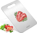 Cutting Board, Stainless Steel Cutting Board, Foodgrade Cutting Boards for Kitchen, Double Side Use, Odor free, M, 13.4" * 9"