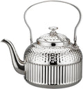 SANQIAHOME Antique 1.4L (45 Oz) Stainless Steel Teapot with Infuser Silver