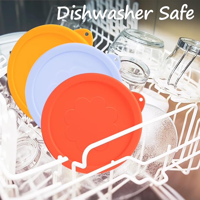 LUVCOSY 2 Cup Silicone Replacement Lids Storage Cover for Pyrex 7200-PC Glass Bowls (Container not Included) 8 Pack Microwave, Dishwasher and Freezer Safe