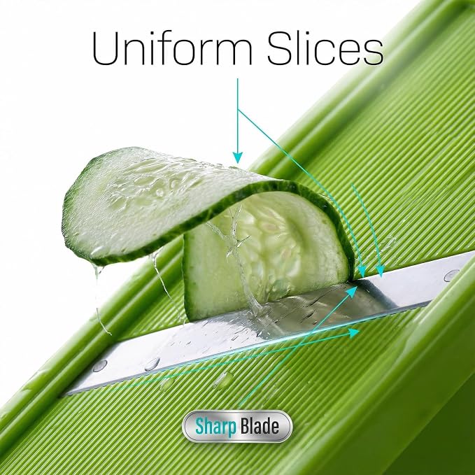 Handheld vegetable Slicer Potato Slicer, Suitable for Potatoes, Carrots, Zucchini, Cucumbers, Onions, Eggplants, Suitable for Making Potato Chips and Using Vegetable French (Green)