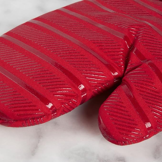 KitchenAid Albany Oven Mitt 2-Pack Set, Passion Red, 7"x13"