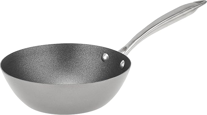 Nordic Ware Superior Steel Spun Wok, 8.5 -Inch,16400,Black