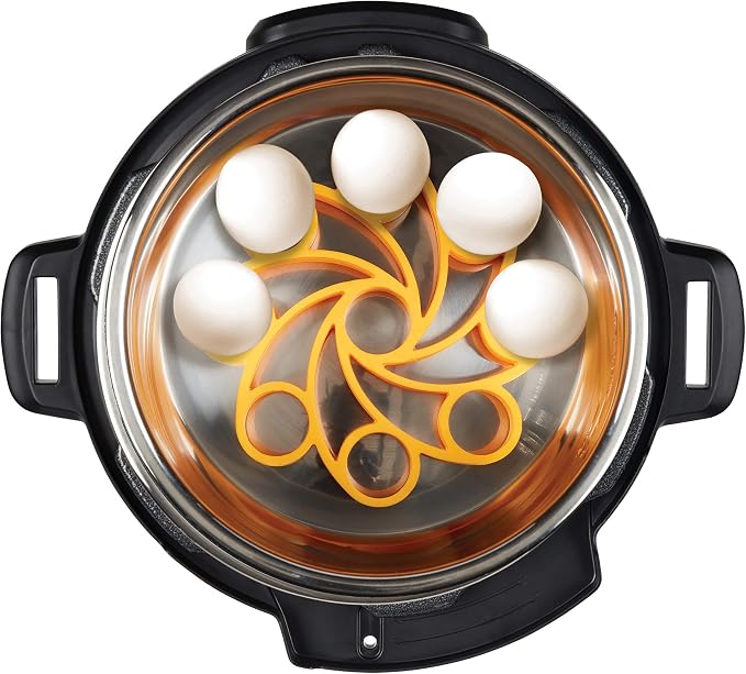 Instant Pot, Yellow Official Silicone Egg Rack, Compatible with 3-quart, 6-quart & 8-quart cookers