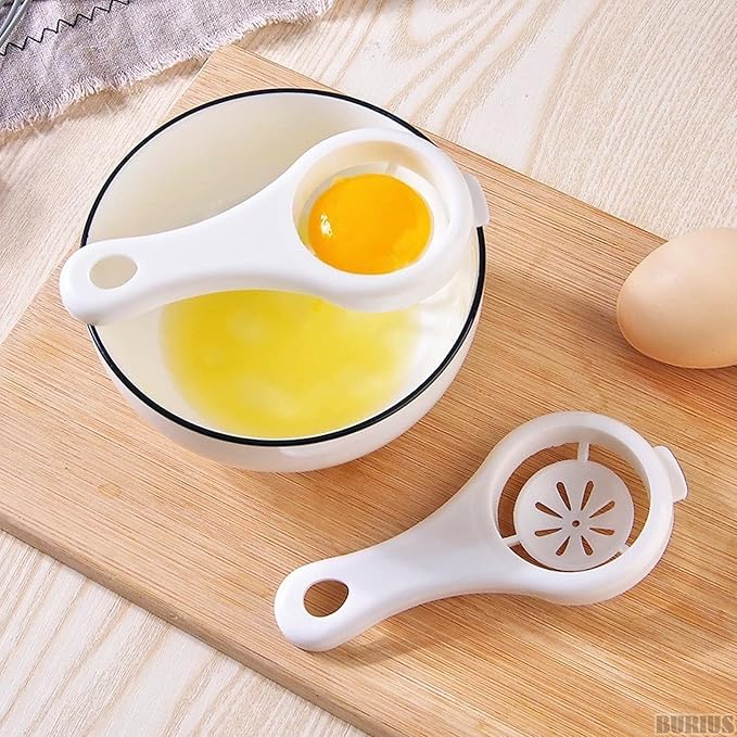 BURIUS Egg Yolk White Separator 3-Pack - Egg Divider Filter Tool - Kitchen Baking Gadget