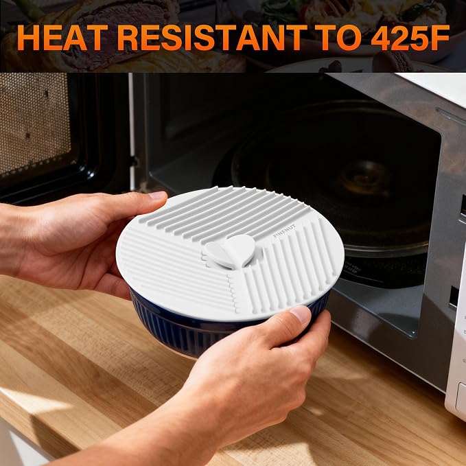 3 Pack 6 Inch Silicone Lids for Bowls, Microwave Splatter Cover Food Storage Universal Multi-Use Pot Holders Trivet Mats, Heat Resistant Dishwasher Safe for Cups Mugs Kitchen Food Containers