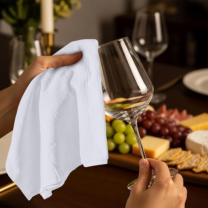 Utopia Kitchen White Flour Sack Towels [12 Pack - 28 x 28 Inch] 100% Cotton | Tea Towels for Cleaning & Drying - Highly Absorbent Kitchen Dish Cloth