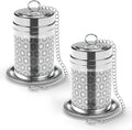 2 Pack Large Tea Infuser for Loose Leaf Tea & Spice Ball 2”x2.8” | Stainless Steel Tea Strainer Fine Mesh Large Tea Ball for Loose Leaf Tea Steeper for Teapot Pitcher Cup Mug Bottle Kettle