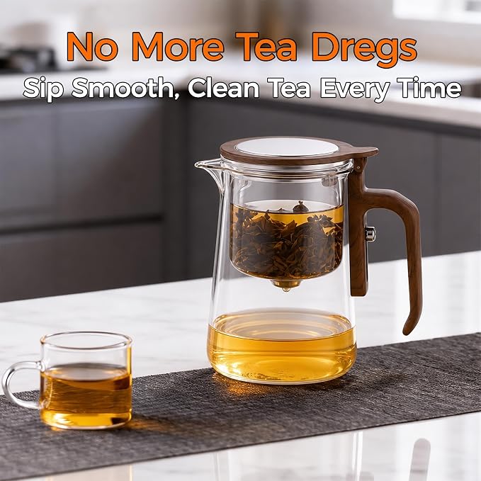 Enchanted Tea Pot with Tea Infuser, Loose Leaf Tea Steeper, 27.4oz | Magic Teapot for Loose Leaf Tea Diffusers, Glass Tea Maker, Ideal Gift for Tea Lovers