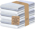 Urban Villa Kitchen Towels Cotton Dish Towels 20”x30” (Set of 6) Grey White