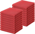 Homaxy 100% Cotton Waffle Weave Kitchen Dish Cloths 18-Pack, Brick Red | 12 x 12 Inches, Ultra Soft Absorbent Dish Towels, Quick Drying Dish Rags with Hanging Loop