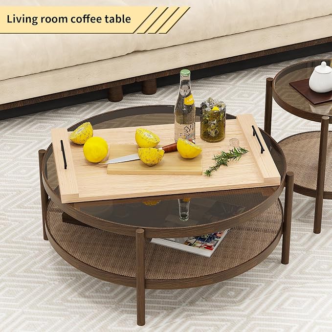 Oak-colored Wood Noodle Board Stove Cover with Handles - 30x22 inch Stove Top Cover for Gas Burners, Decorative Wooden Stove Topper for Electric Range, Extra Counter Space for Farmhouse Kitchen
