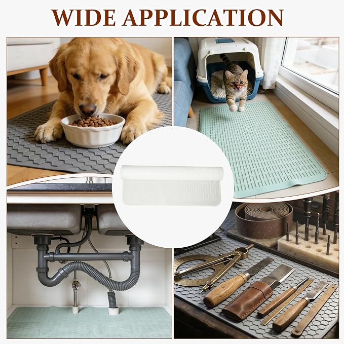 PATIKIL 28 x 20 Inch Stove Top Cover for Electric Stove, 1Pcs Silicone Stripe Mat for Glass Top Cover Non-Slip Glass Cooktop Protector for Kitchen Oven Dish Drying Mat, Clear